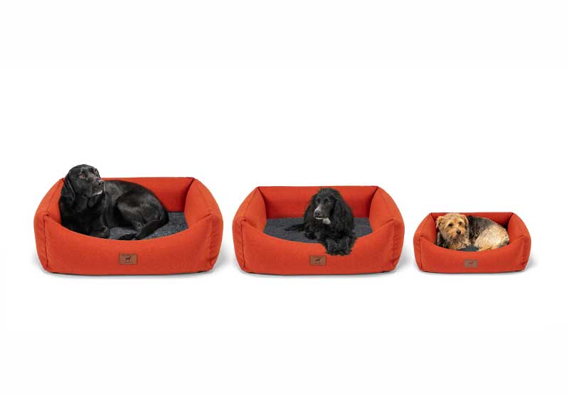 Fire Orange Classic Dog Bed