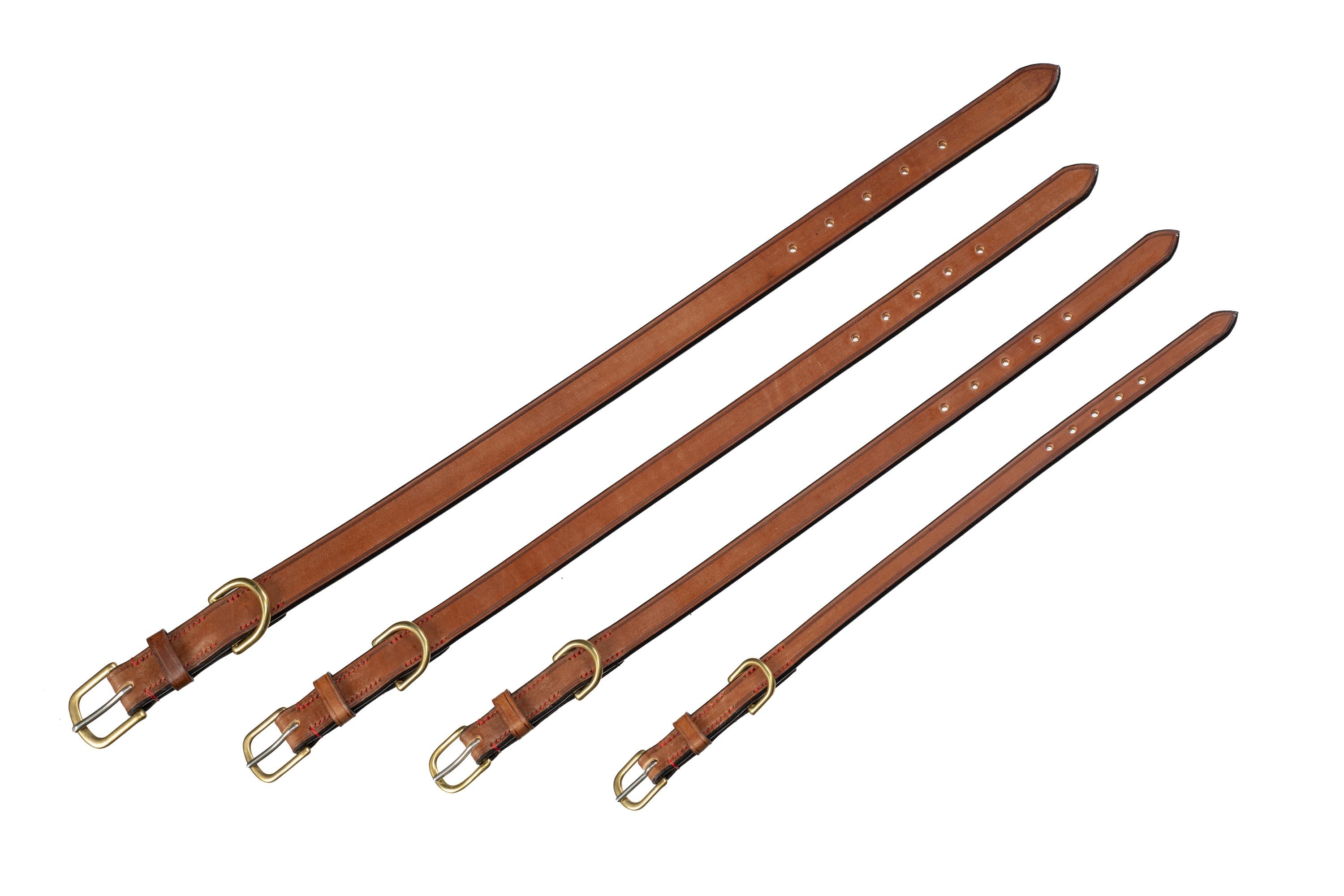 Tan Rein Back Leather Dog Collar