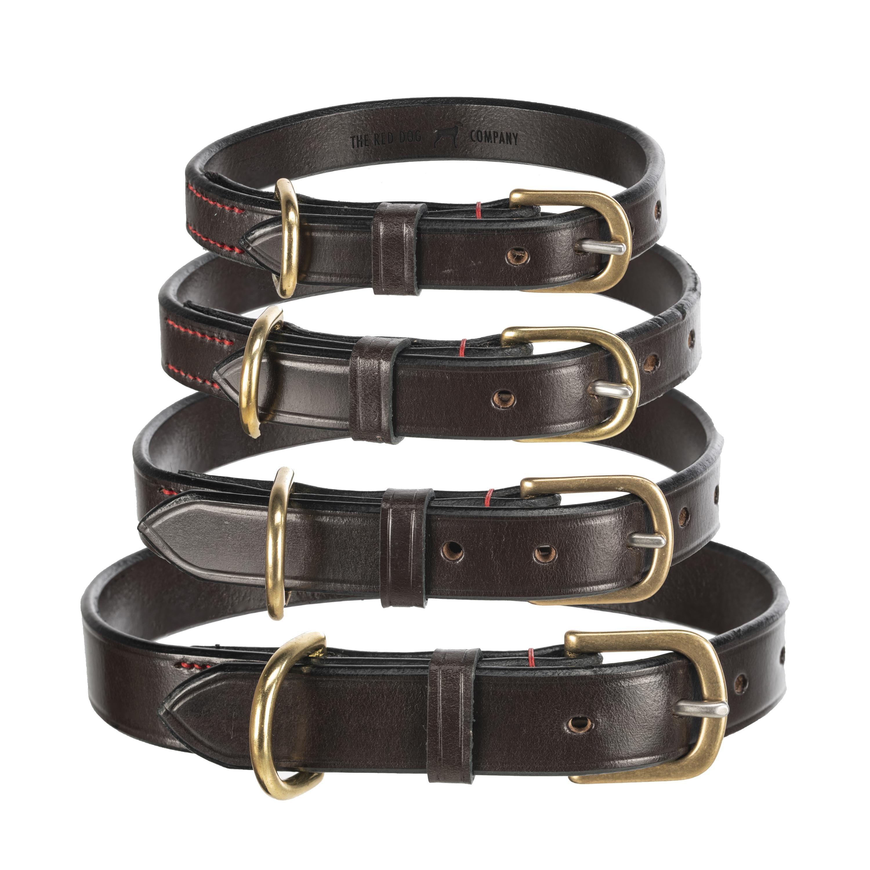 Dark Brown Stirrup Leather Dog Collar