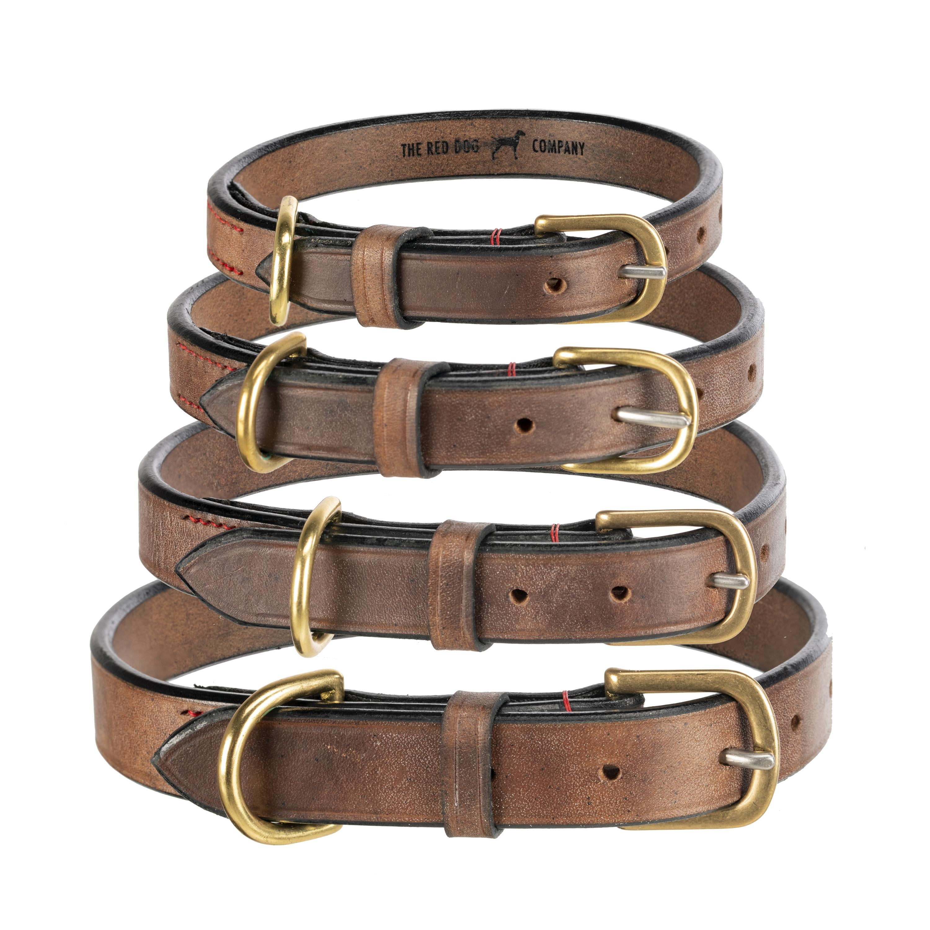 Oak Bark Leather Dog Collar