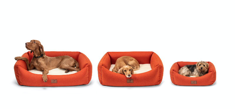 Fire Orange Classic Dog Bed