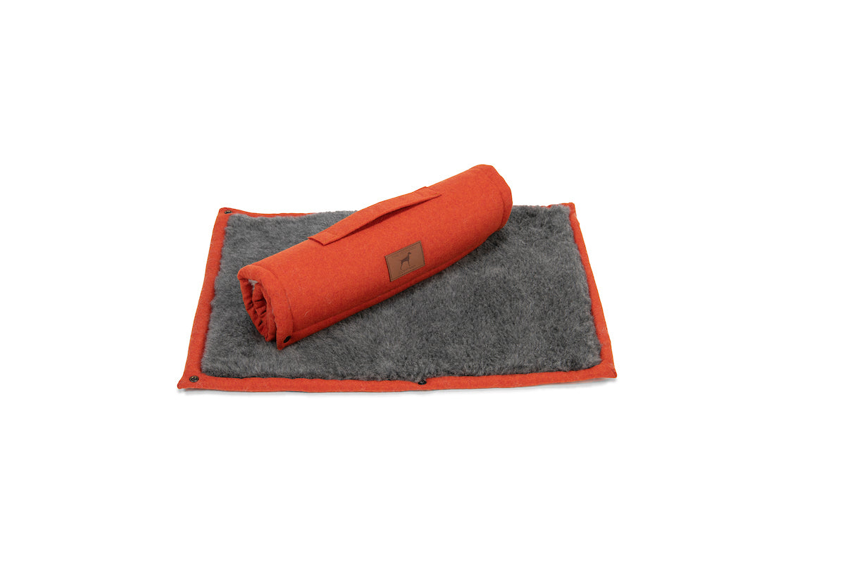 Fire Orange Dog Roll Mat