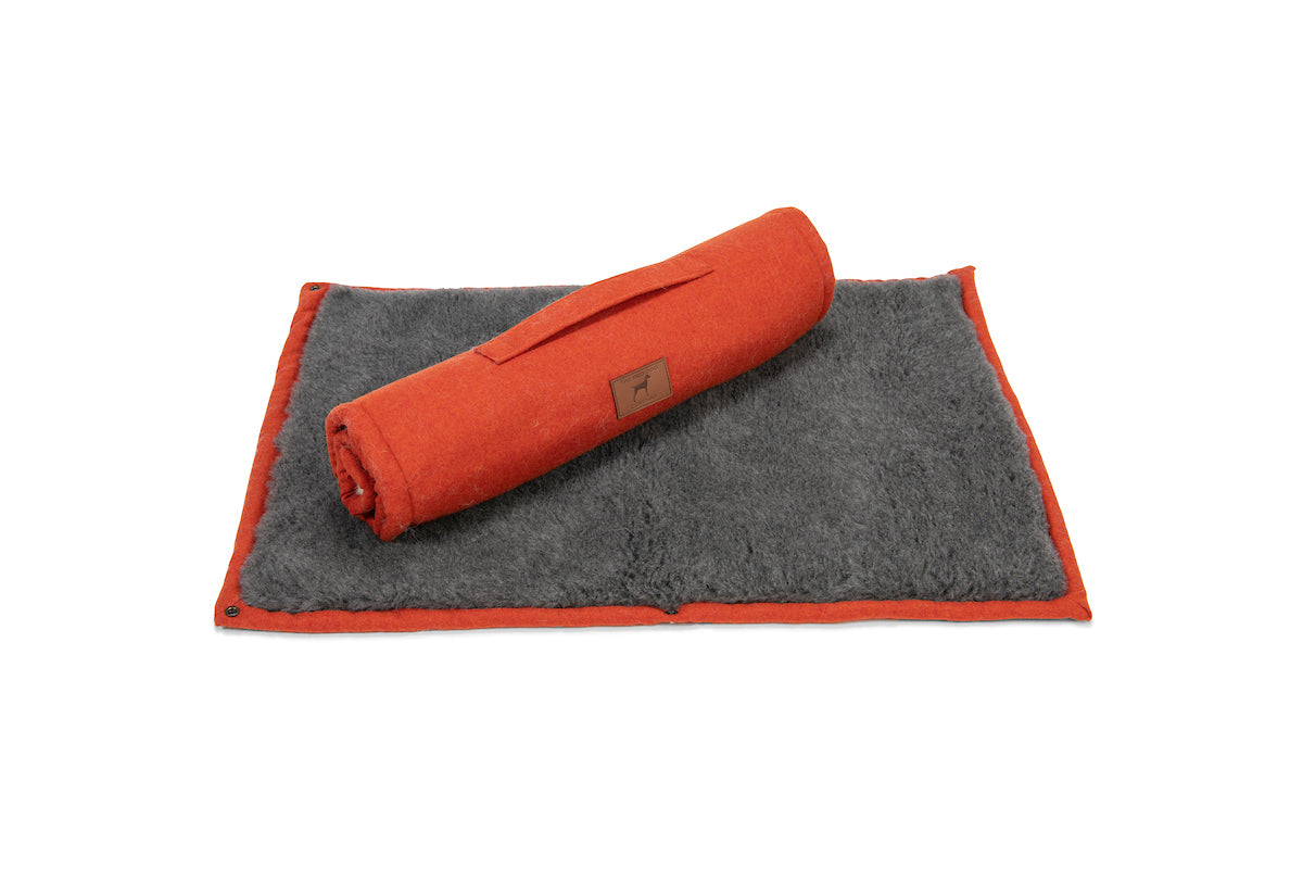 Fire Orange Dog Roll Mat