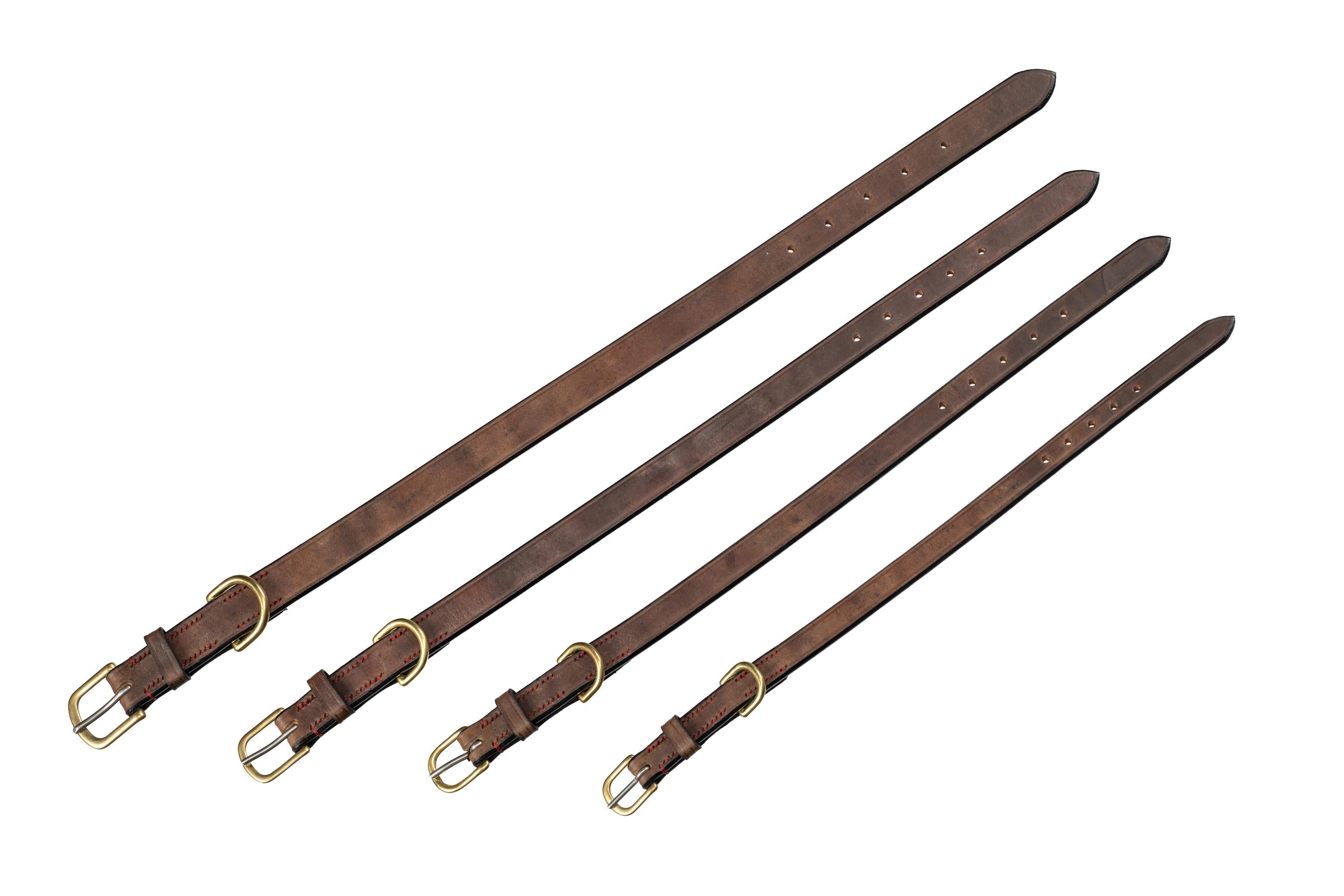 Oak Bark Leather Dog Collar