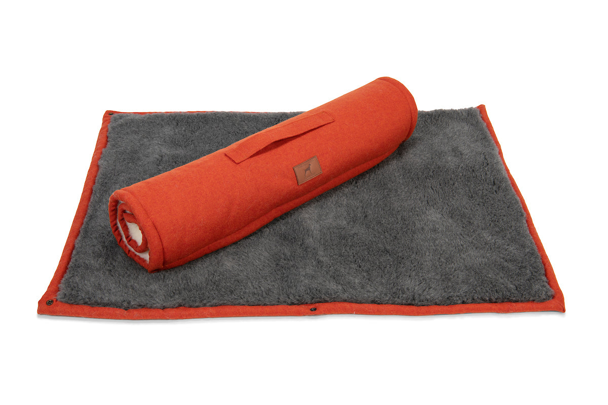 Fire Orange Dog Roll Mat