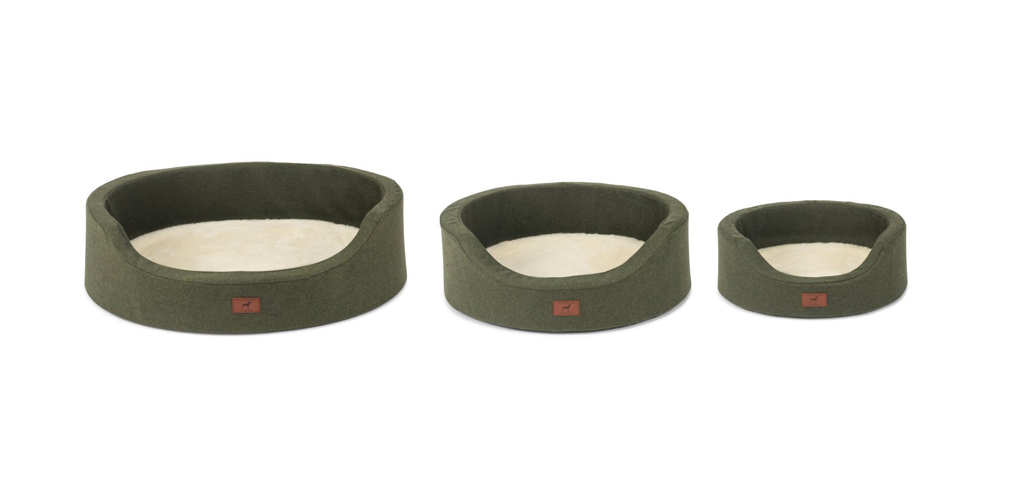 Willow Green Oval Dog Bed