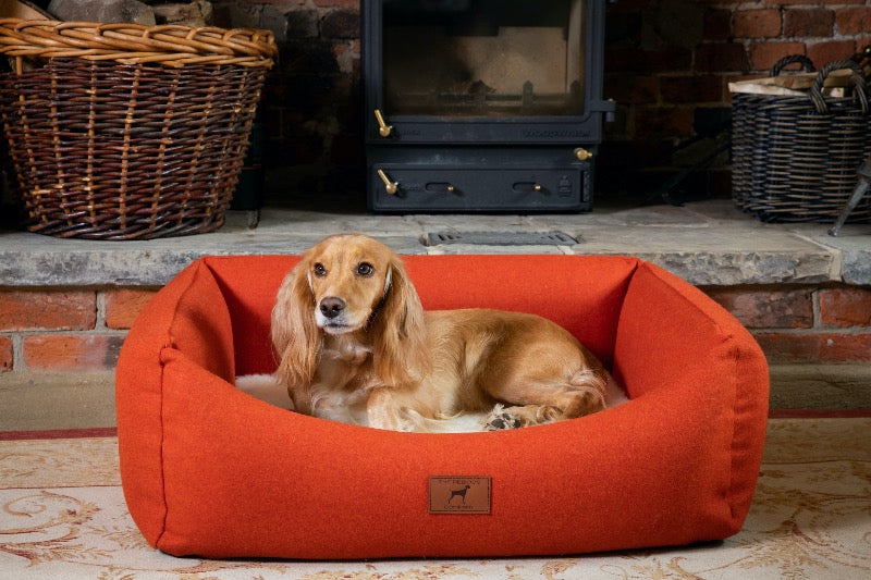 Fire Orange Classic Dog Bed