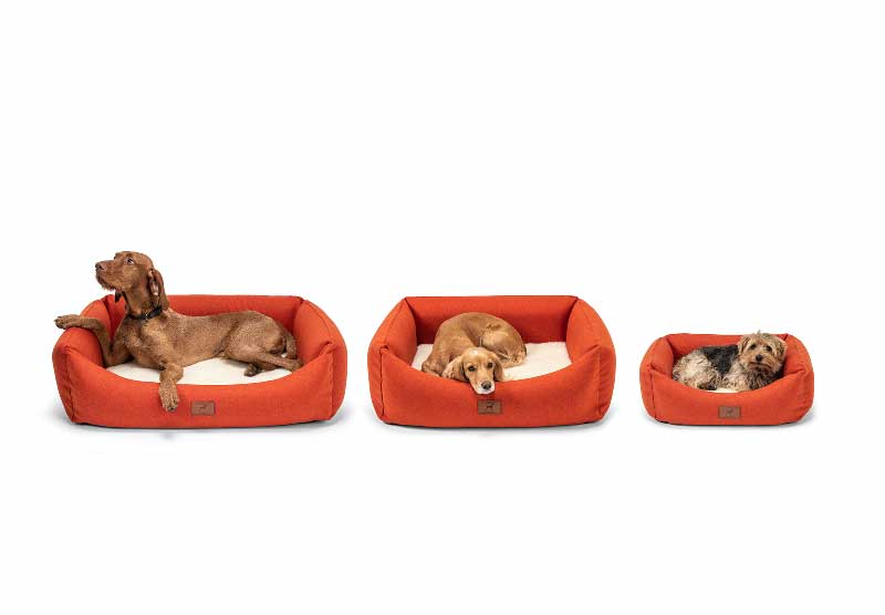 Fire Orange Classic Dog Bed