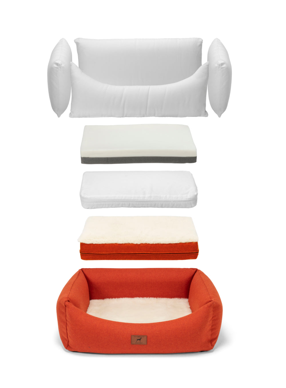 Fire Orange Classic Dog Bed