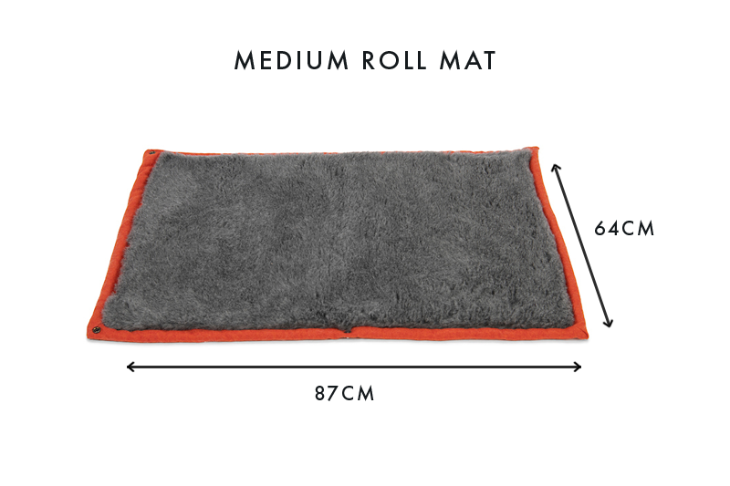 Fire Orange Dog Roll Mat