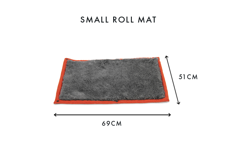 Fire Orange Dog Roll Mat
