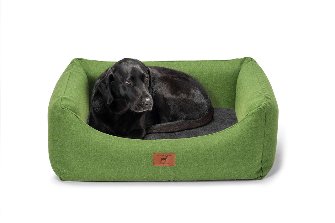 Dark green clearance dog bed