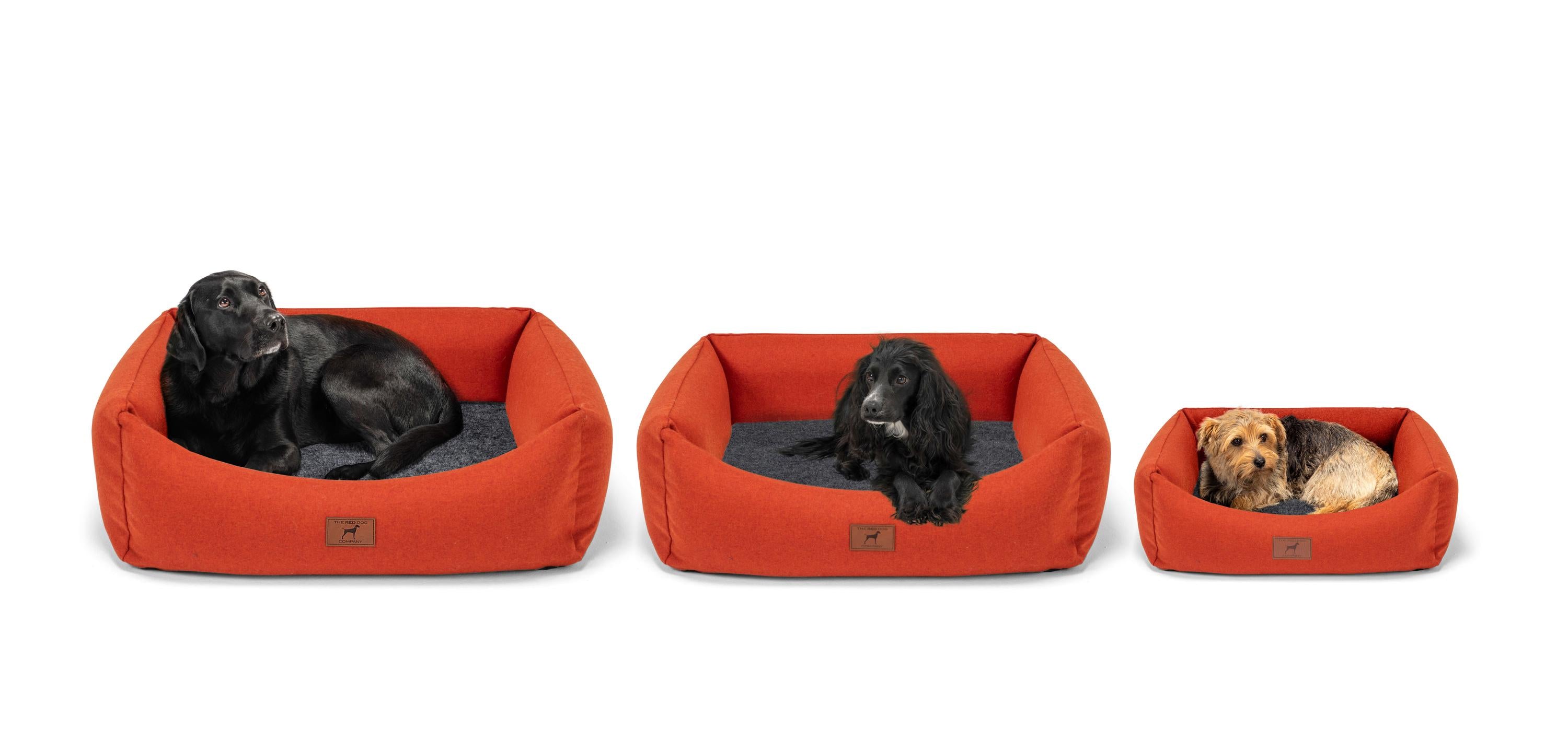 Fire Orange Classic Dog Bed