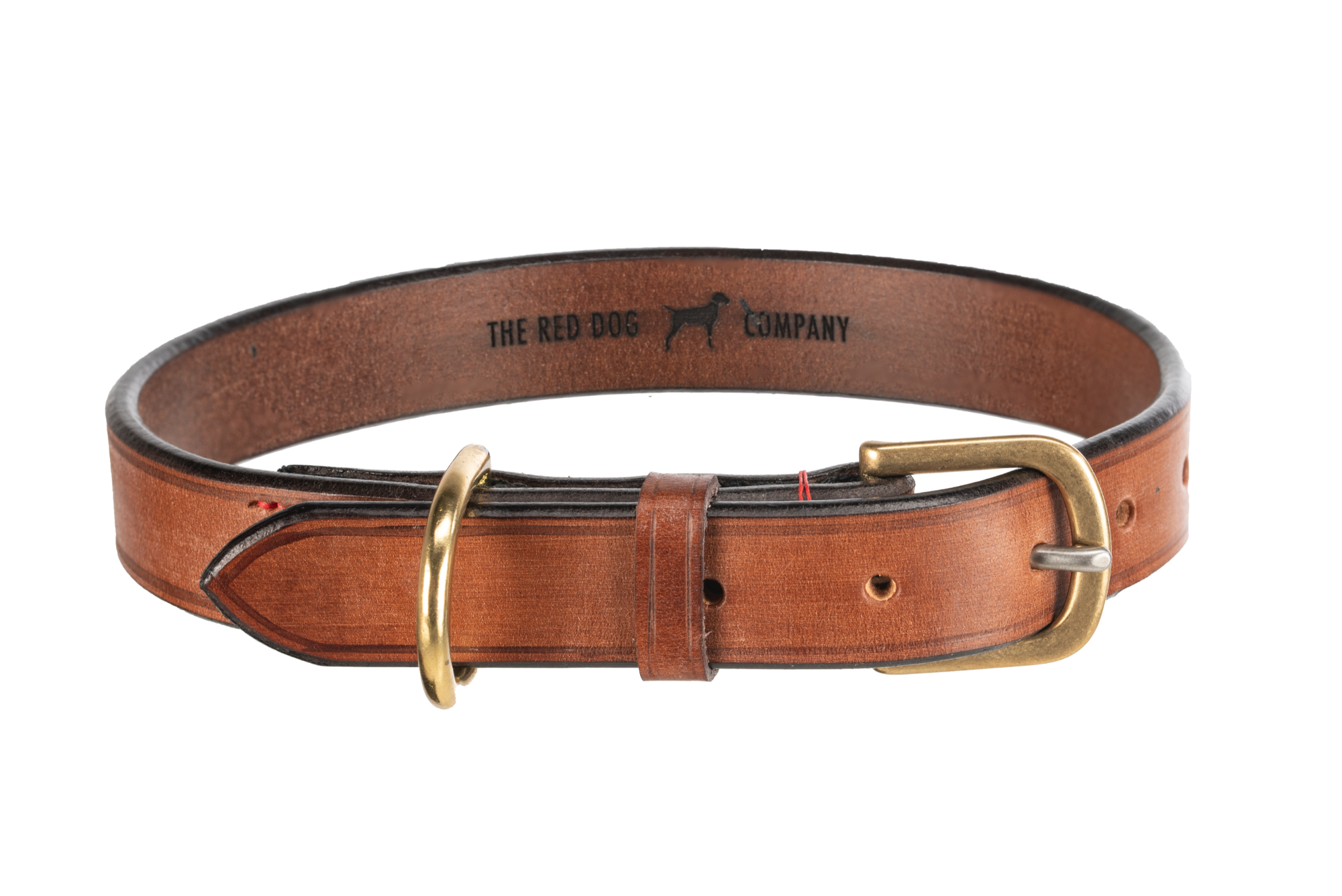 Tan Rein Back Leather Dog Collar