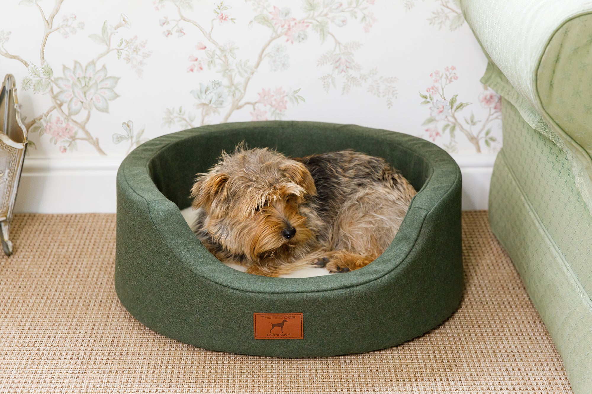 Willow Green Oval Dog Bed